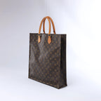 Louis Vuitton Sac Plat Monogram Canvas Handbag in Brown