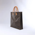 Louis Vuitton Sac Plat Monogram Canvas Handbag in Brown