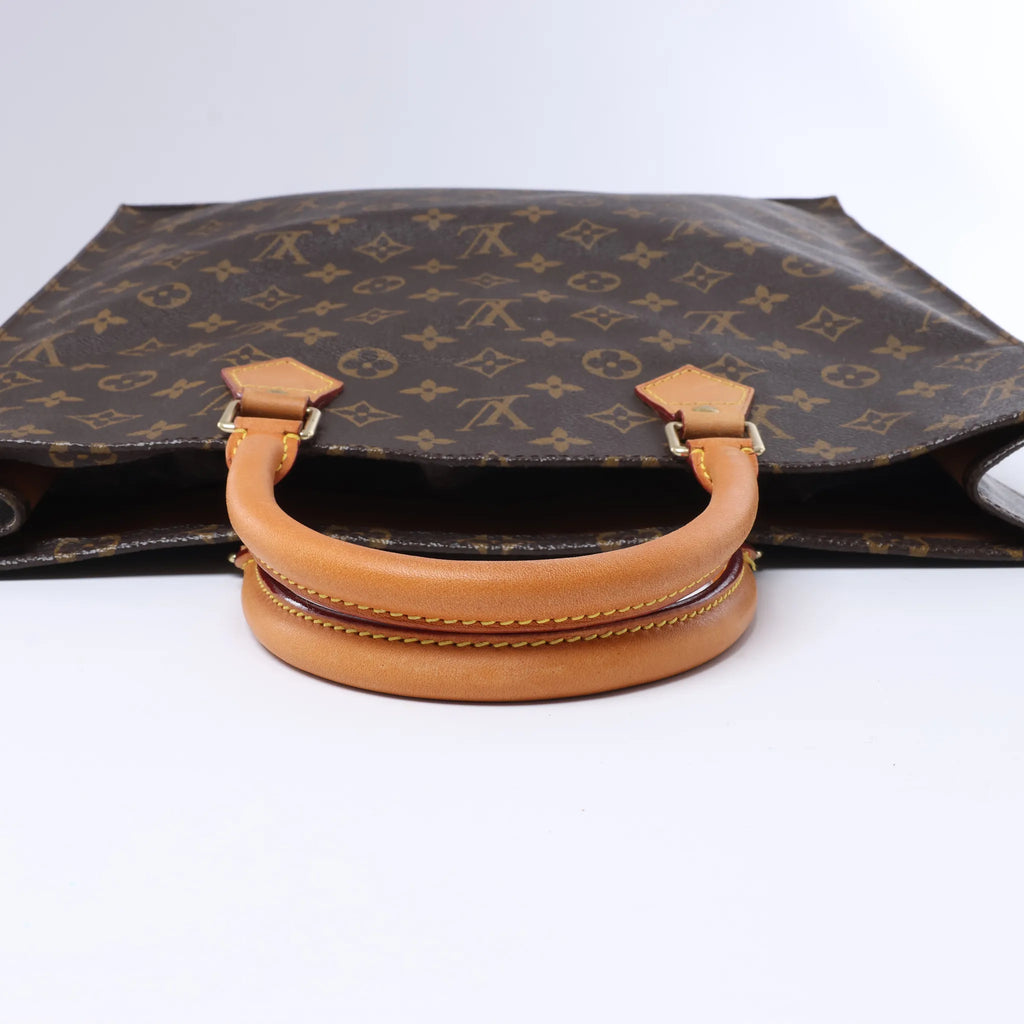 Louis Vuitton Sac Plat Monogram Canvas Handbag in Brown