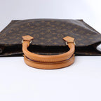 Louis Vuitton Sac Plat Monogram Canvas Handbag in Brown