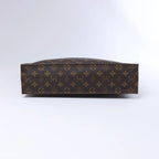 Louis Vuitton Sac Plat Monogram Canvas Handbag in Brown