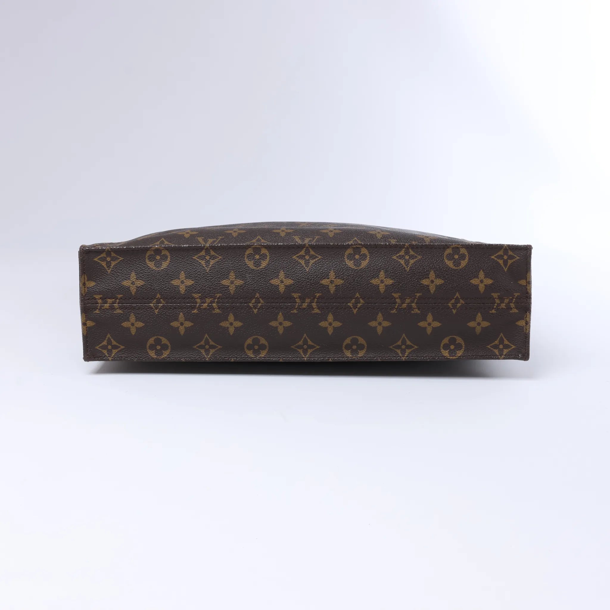 Louis Vuitton Sac Plat Monogram Canvas Handbag in Brown