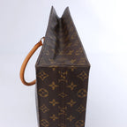 Louis Vuitton Sac Plat Monogram Canvas Handbag in Brown