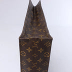 Louis Vuitton Sac Plat Monogram Canvas Handbag in Brown