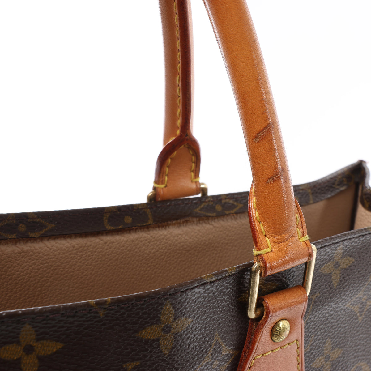 Louis Vuitton Sac Plat Monogram Handbag in Brown M51140