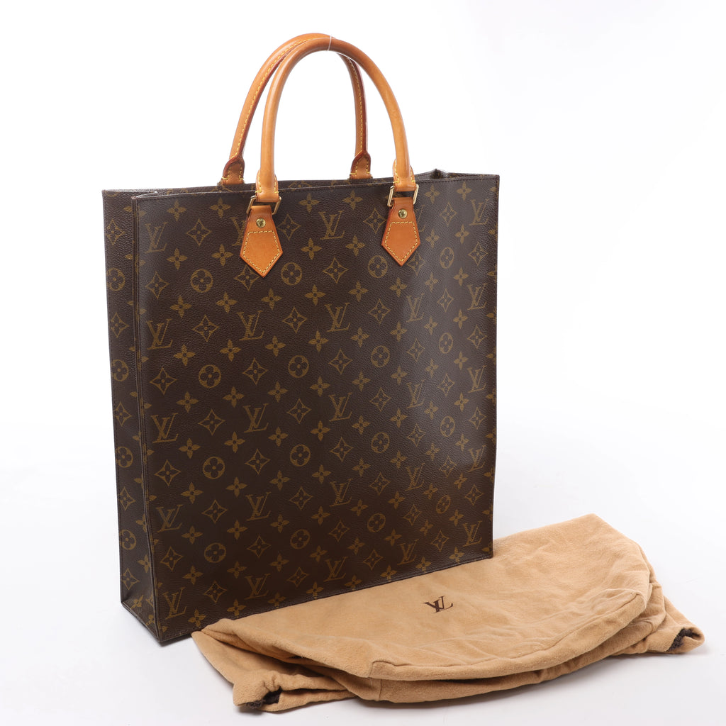 Louis Vuitton Sac Plat Monogram Handbag in Brown M51140
