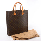 Louis Vuitton Sac Plat Monogram Handbag in Brown M51140