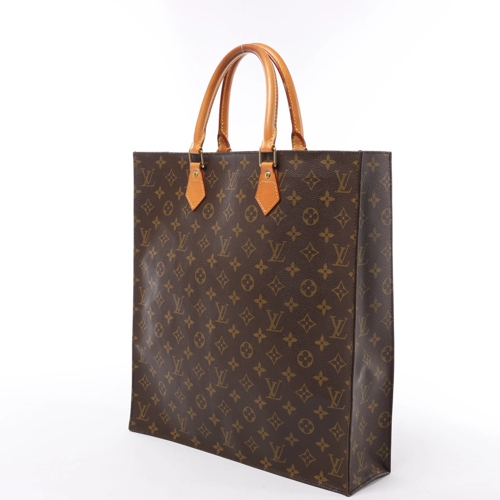 Louis Vuitton Sac Plat Monogram Handbag in Brown M51140