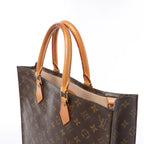 Louis Vuitton Sac Plat Monogram Handbag in Brown M51140