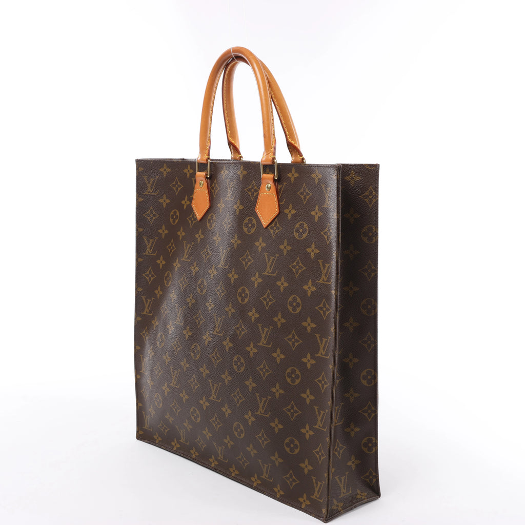 Louis Vuitton Sac Plat Monogram Handbag in Brown M51140
