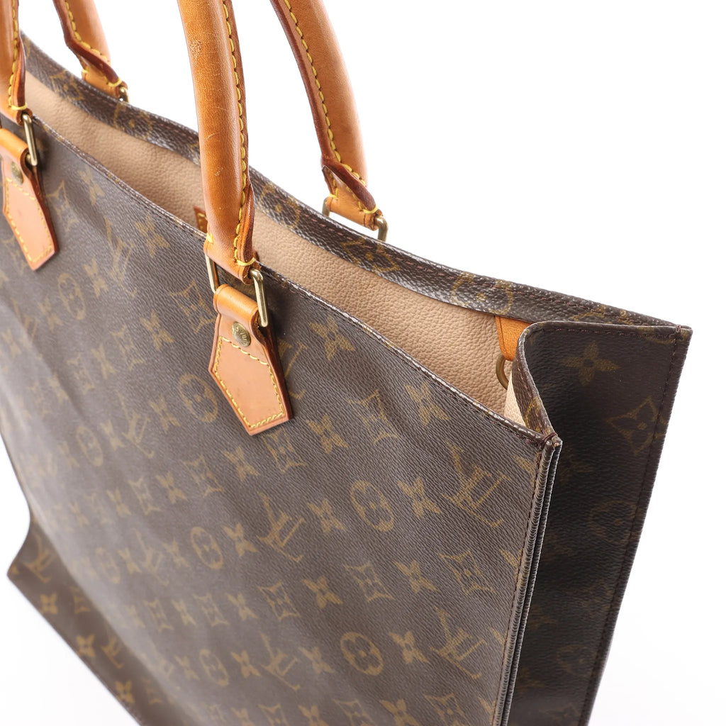 Louis Vuitton Sac Plat Monogram Canvas Handbag in Brown M51140