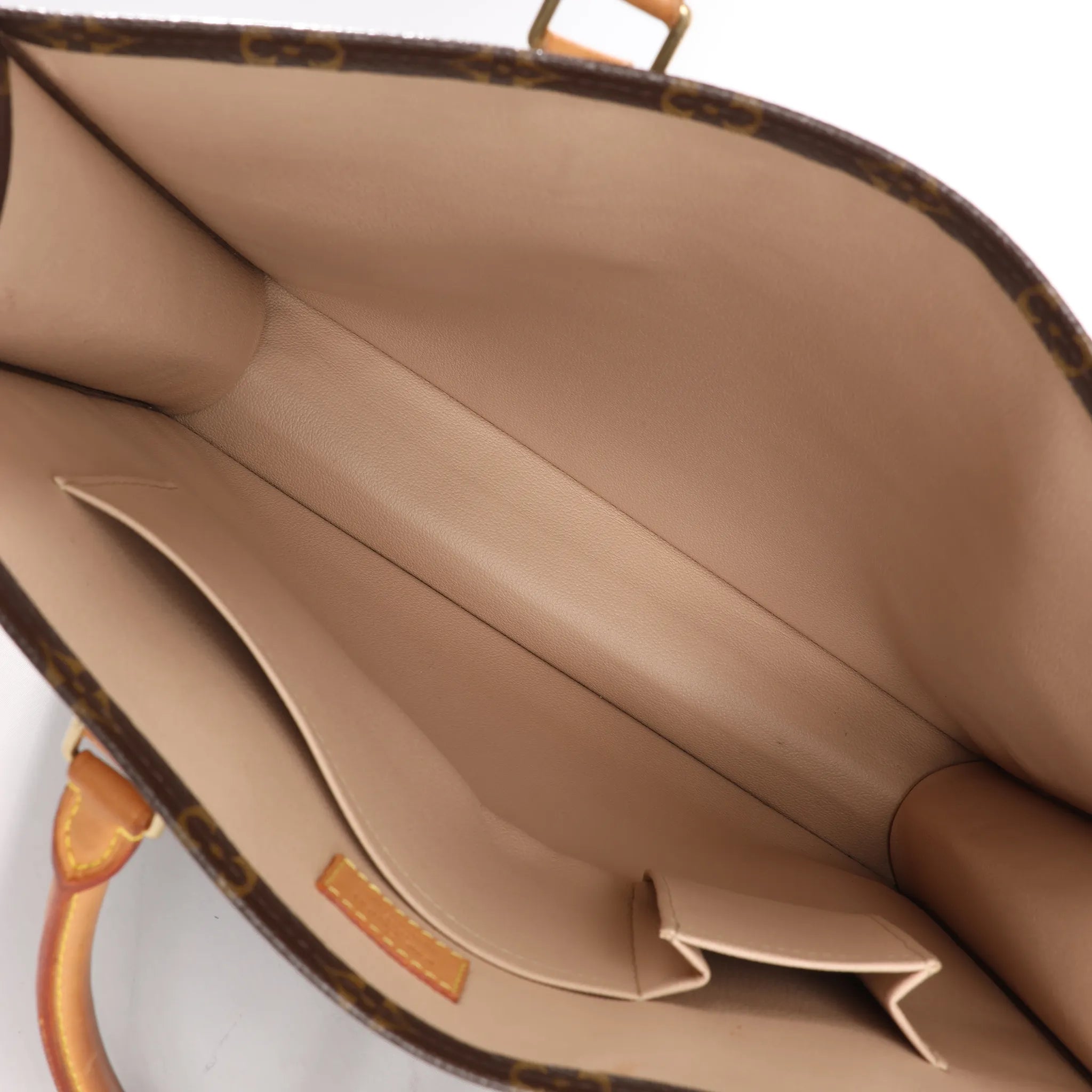 Louis Vuitton Sac Plat GM Monogram Canvas Handbag in Brown M51140