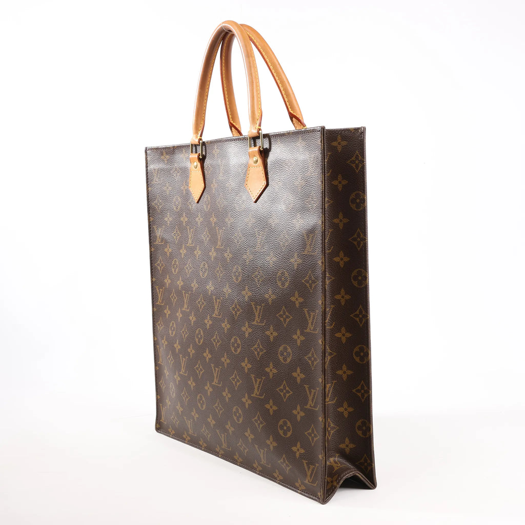 Louis Vuitton Sac Plat GM Monogram Canvas Handbag in Brown M51140