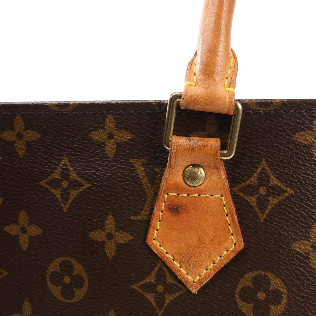Louis Vuitton Sac Plat GM Monogram Canvas Handbag in Brown M51140