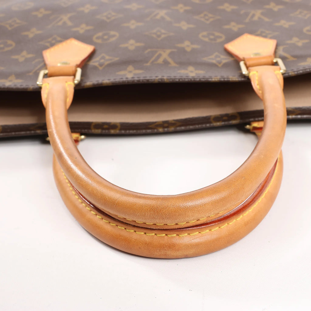 Louis Vuitton Sac Plat GM Monogram Canvas Handbag in Brown M51140