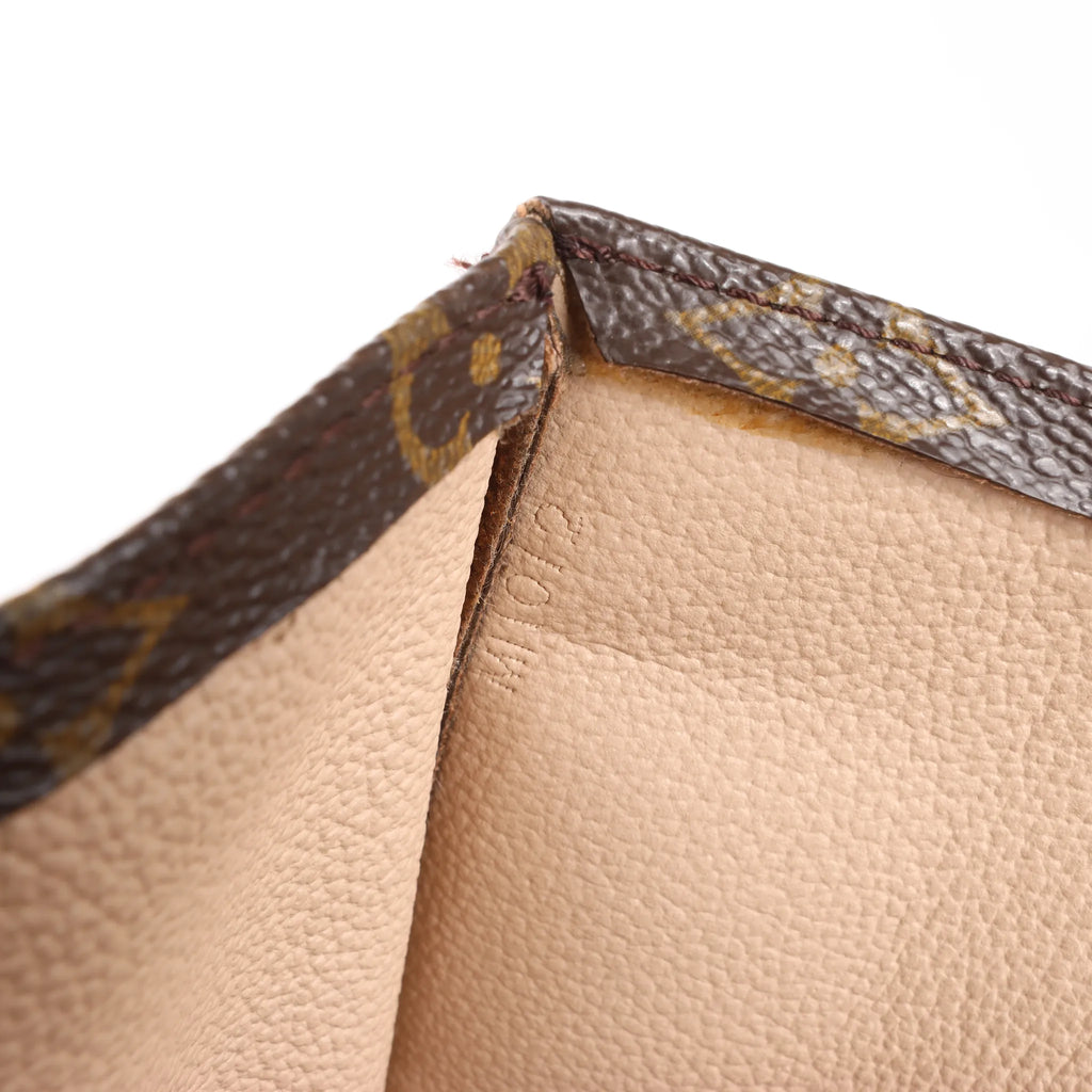 Louis Vuitton Sac Plat GM Monogram Canvas Handbag in Brown M51140