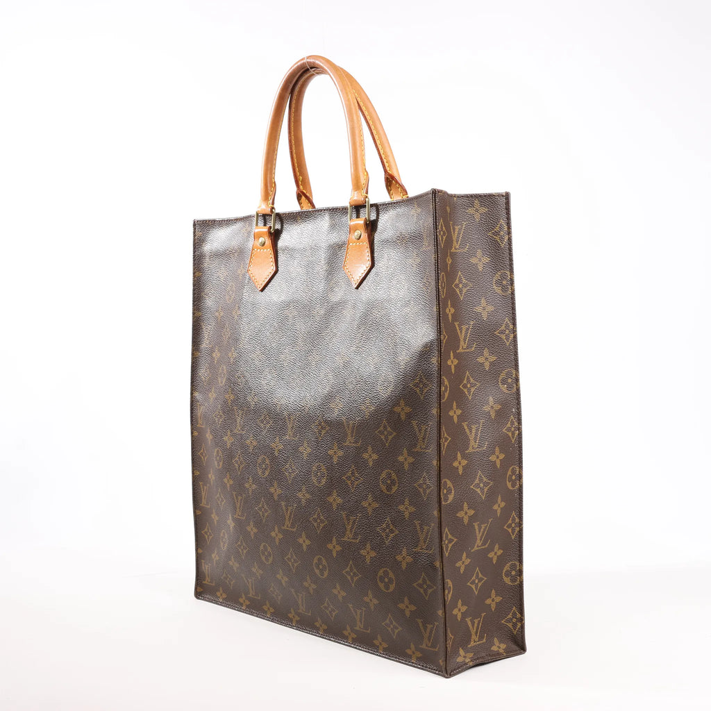 Louis Vuitton Sac Plat GM Monogram Canvas Handbag in Brown M51140