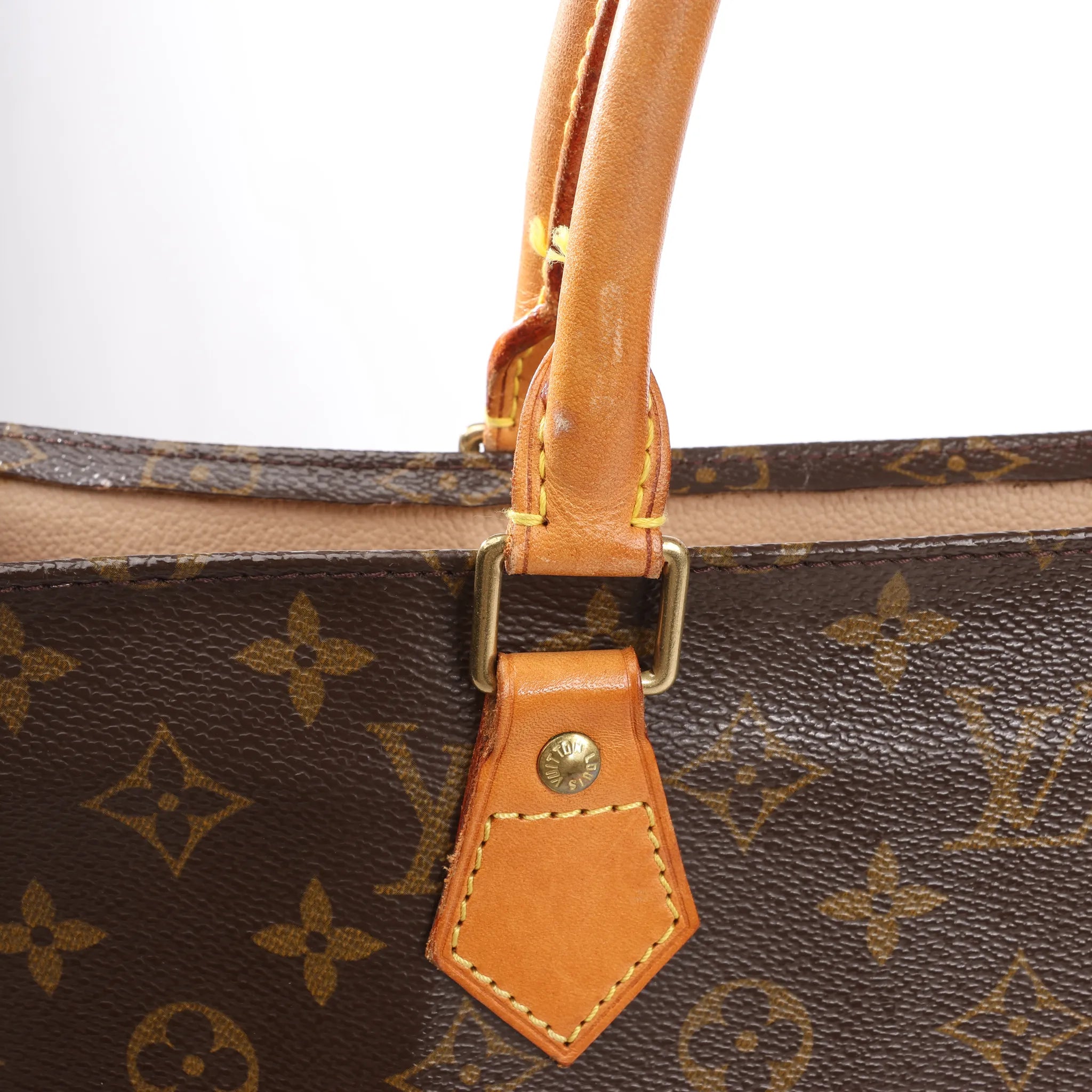 Louis Vuitton Sac Plat GM Monogram Canvas Handbag in Brown M51140