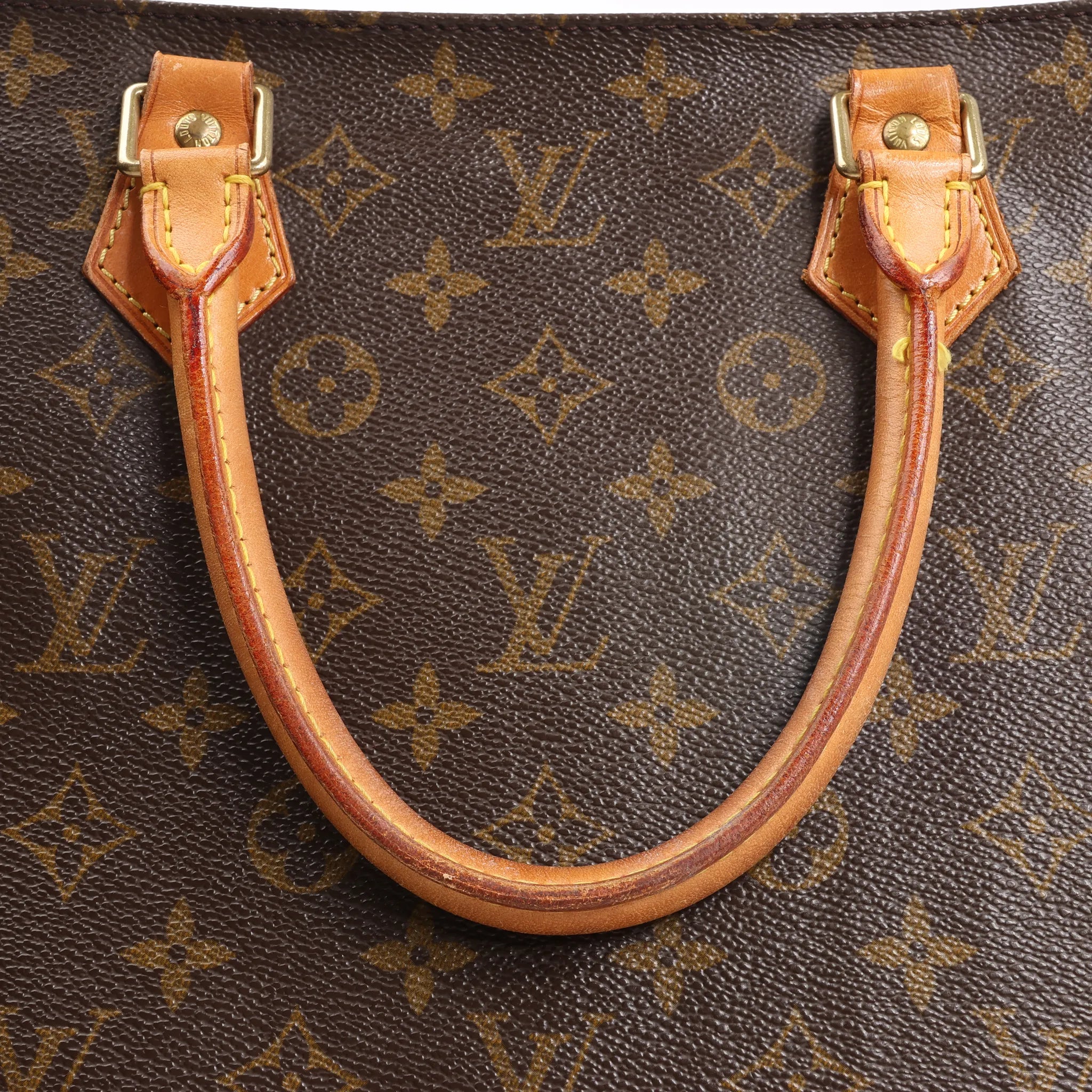 Louis Vuitton Sac Plat GM Monogram Canvas Handbag in Brown M51140