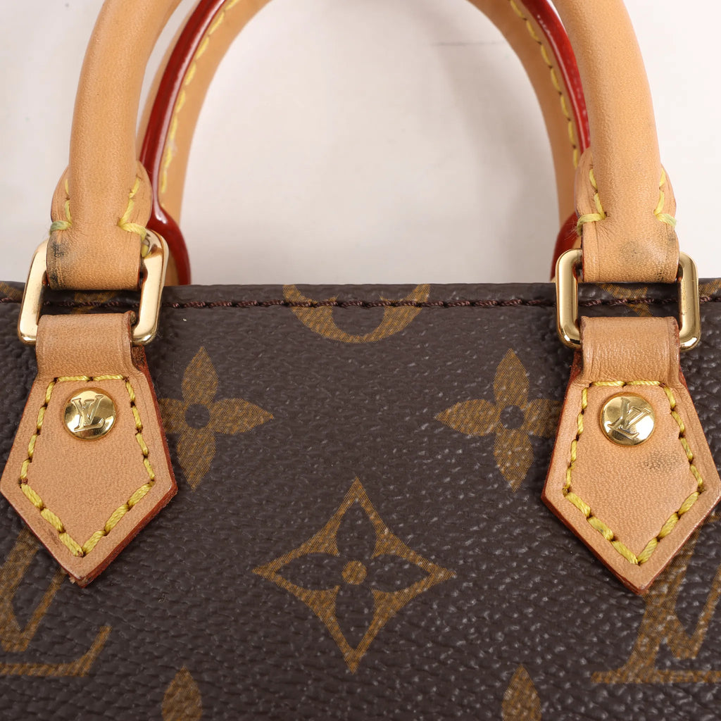 Louis Vuitton Sac Plat Petit Monogram Canvas 2Way Handbag in Brown M69442