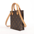 Louis Vuitton Sac Plat Petit Monogram Canvas 2Way Handbag in Brown M69442