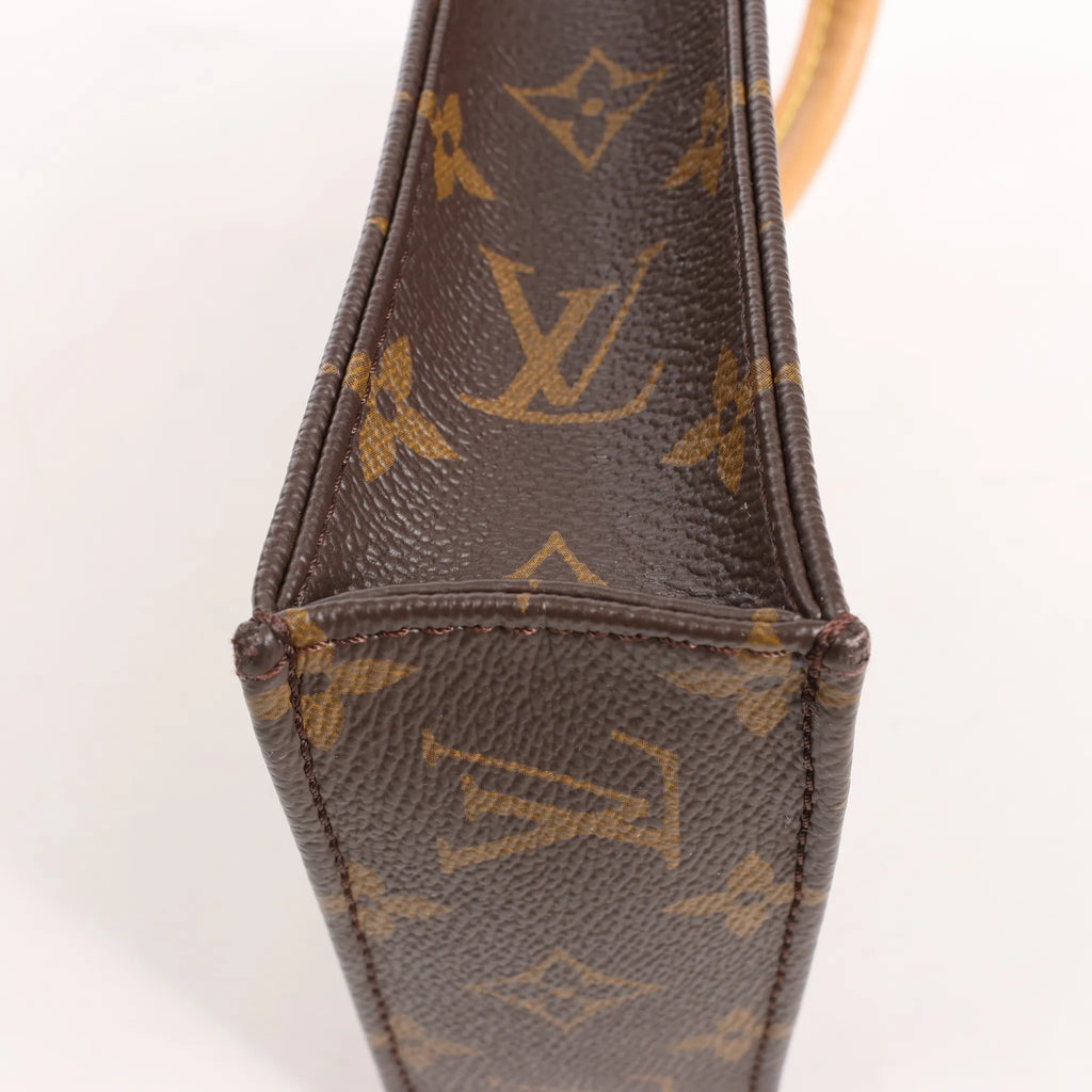 Louis Vuitton Sac Plat Petit Monogram Canvas 2Way Handbag in Brown M69442