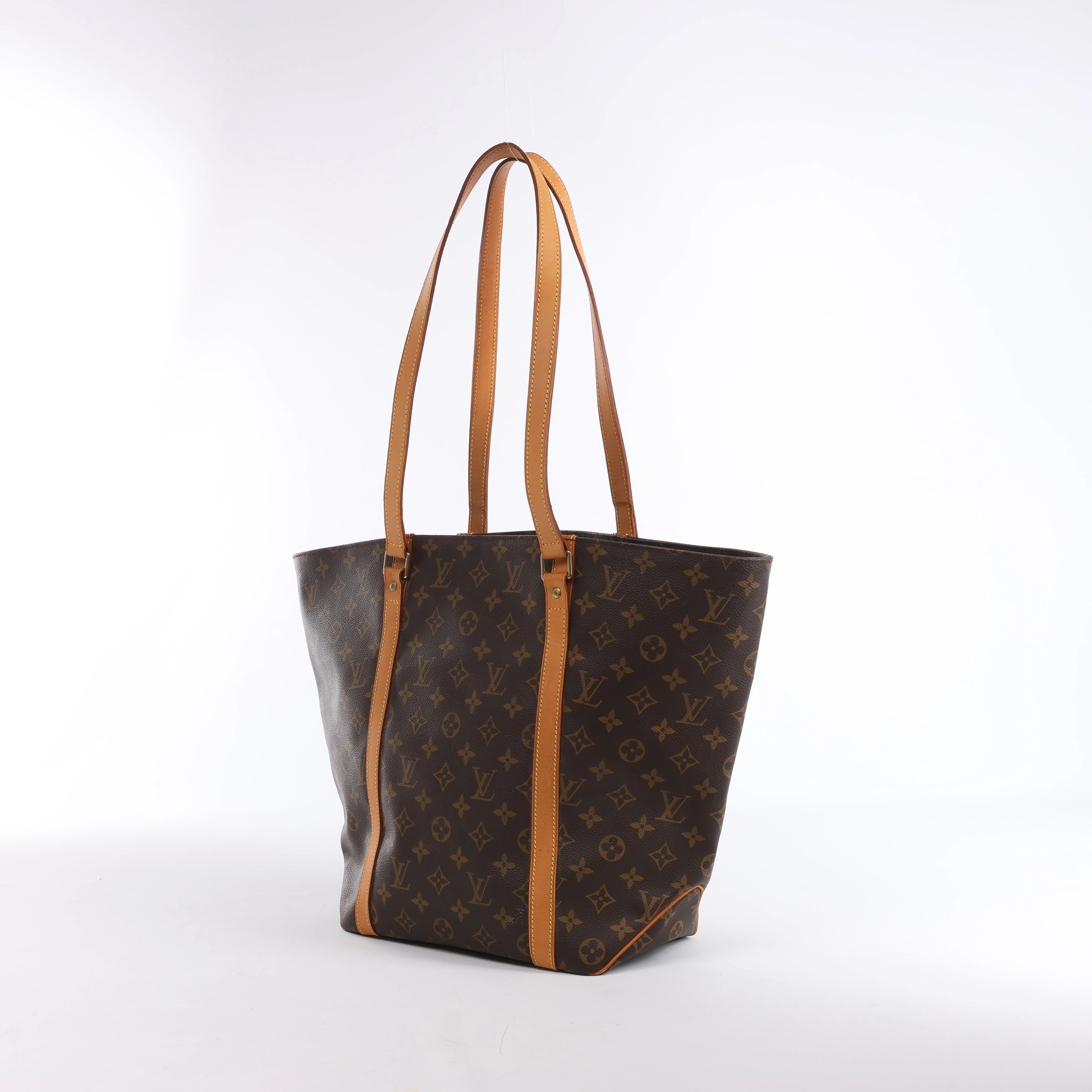 Louis Vuitton Sac Shopping Monogram Canvas Shoulder Bag in Brown M51108