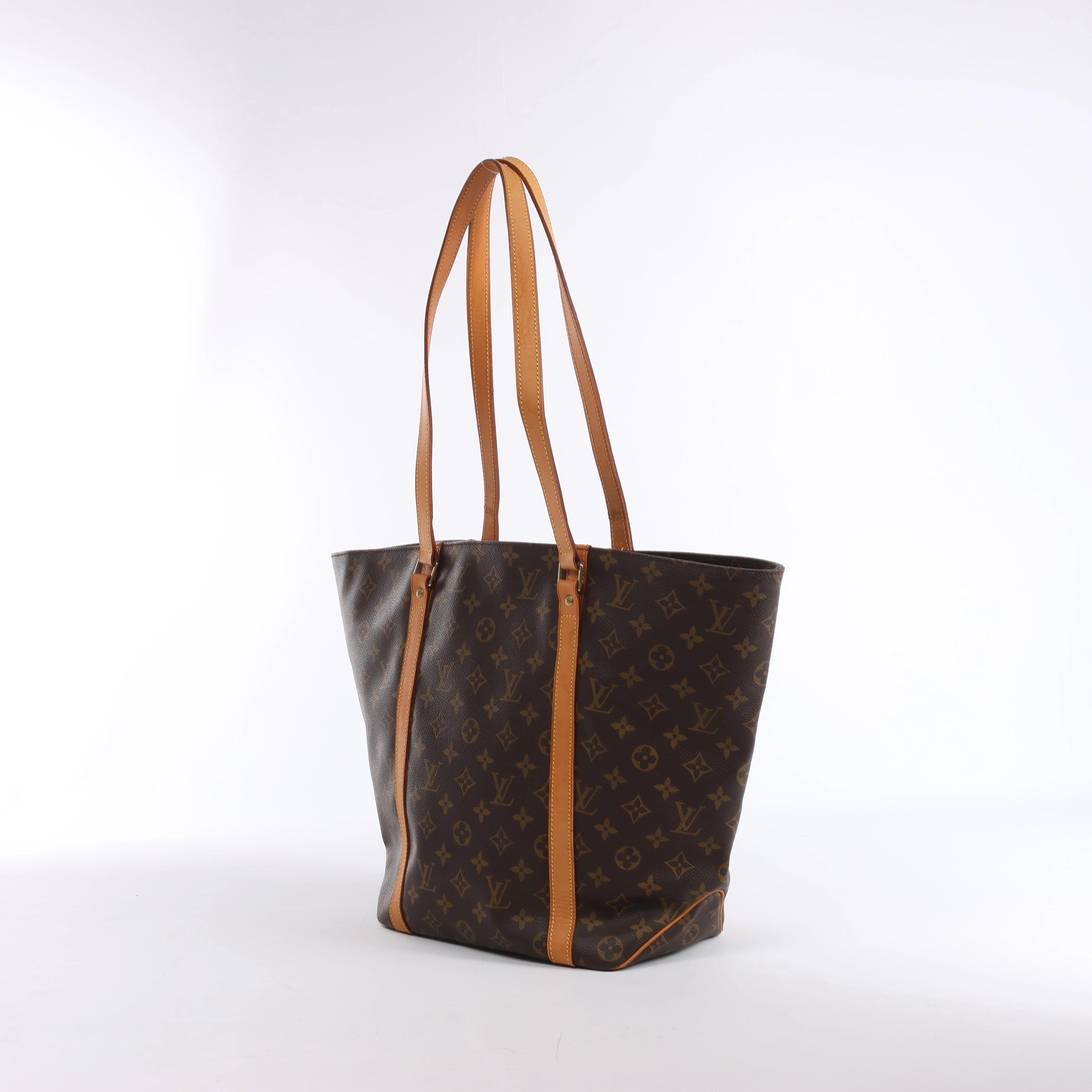 Louis Vuitton Sac Shopping Monogram Canvas Shoulder Bag in Brown M51108