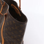 Louis Vuitton Sac Shopping Monogram Canvas Shoulder Bag in Brown M51108