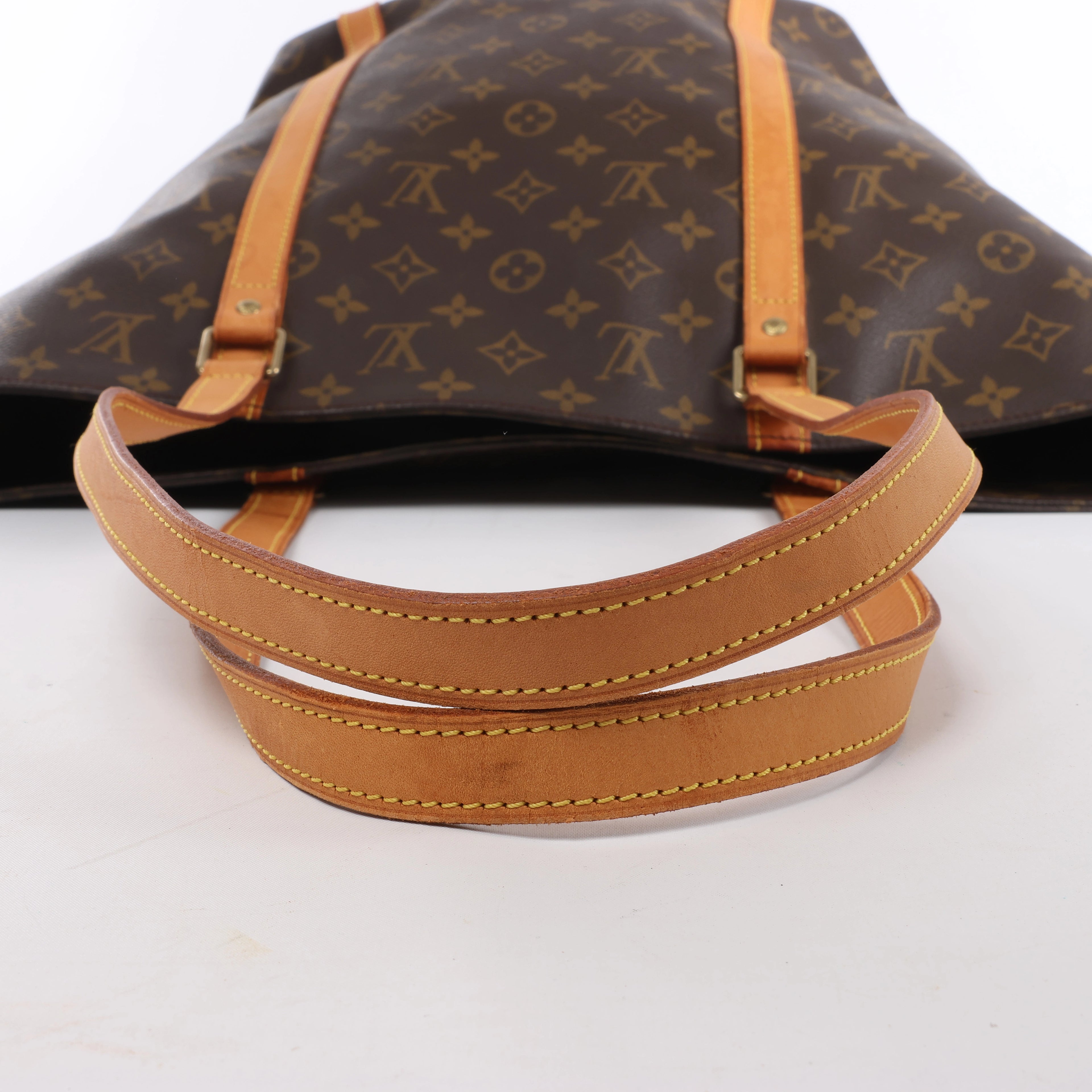 Louis Vuitton Sac Shopping Monogram Canvas Shoulder Bag in Brown M51108