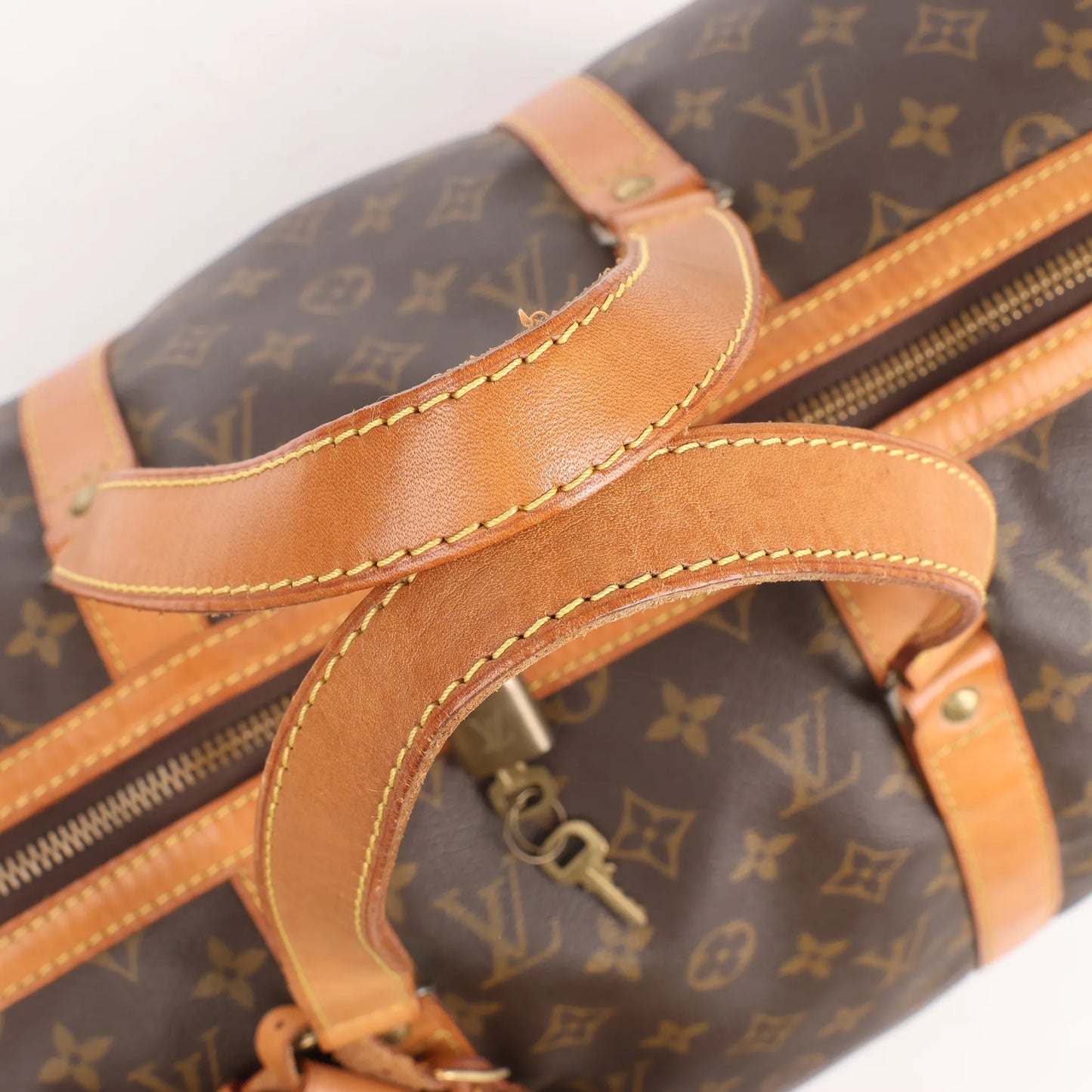 Louis Vuitton Sac Souple 45 Monogram Canvas Travel Bag in Brown