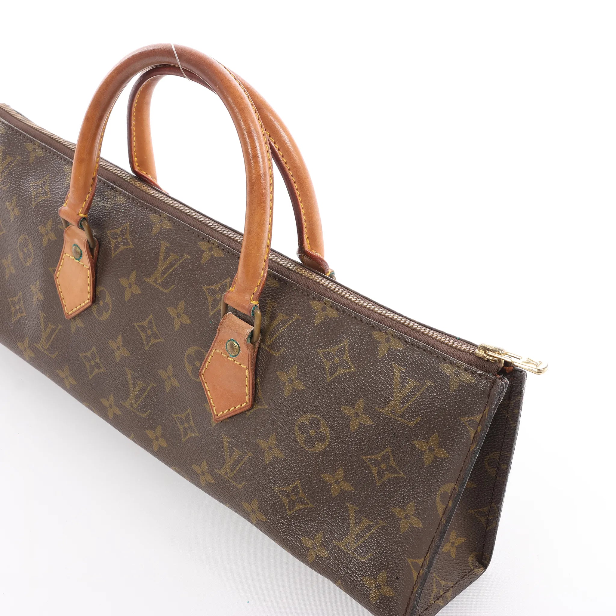 Louis Vuitton Sac Triangle Monogram Canvas Handbag in Brown M51360