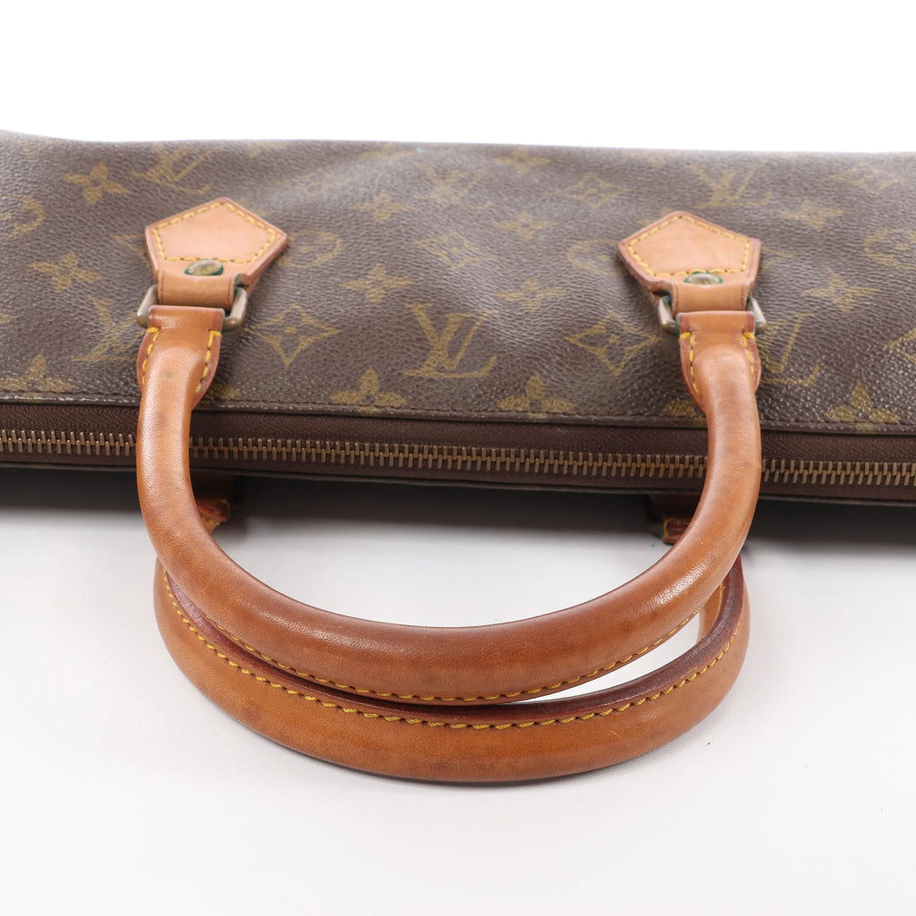 Louis Vuitton Sac Triangle Monogram Canvas Handbag in Brown M51360