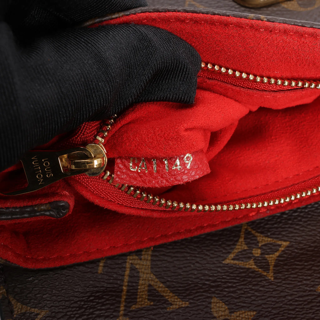 Louis Vuitton Saint Placide Monogram x Taurillon Crossbody Bag in Brown x Red M43713