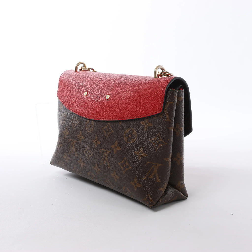Louis Vuitton Saint Placide Monogram x Taurillon Crossbody Bag in Brown x Red M43713