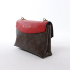 Louis Vuitton Saint Placide Monogram x Taurillon Crossbody Bag in Brown x Red M43713