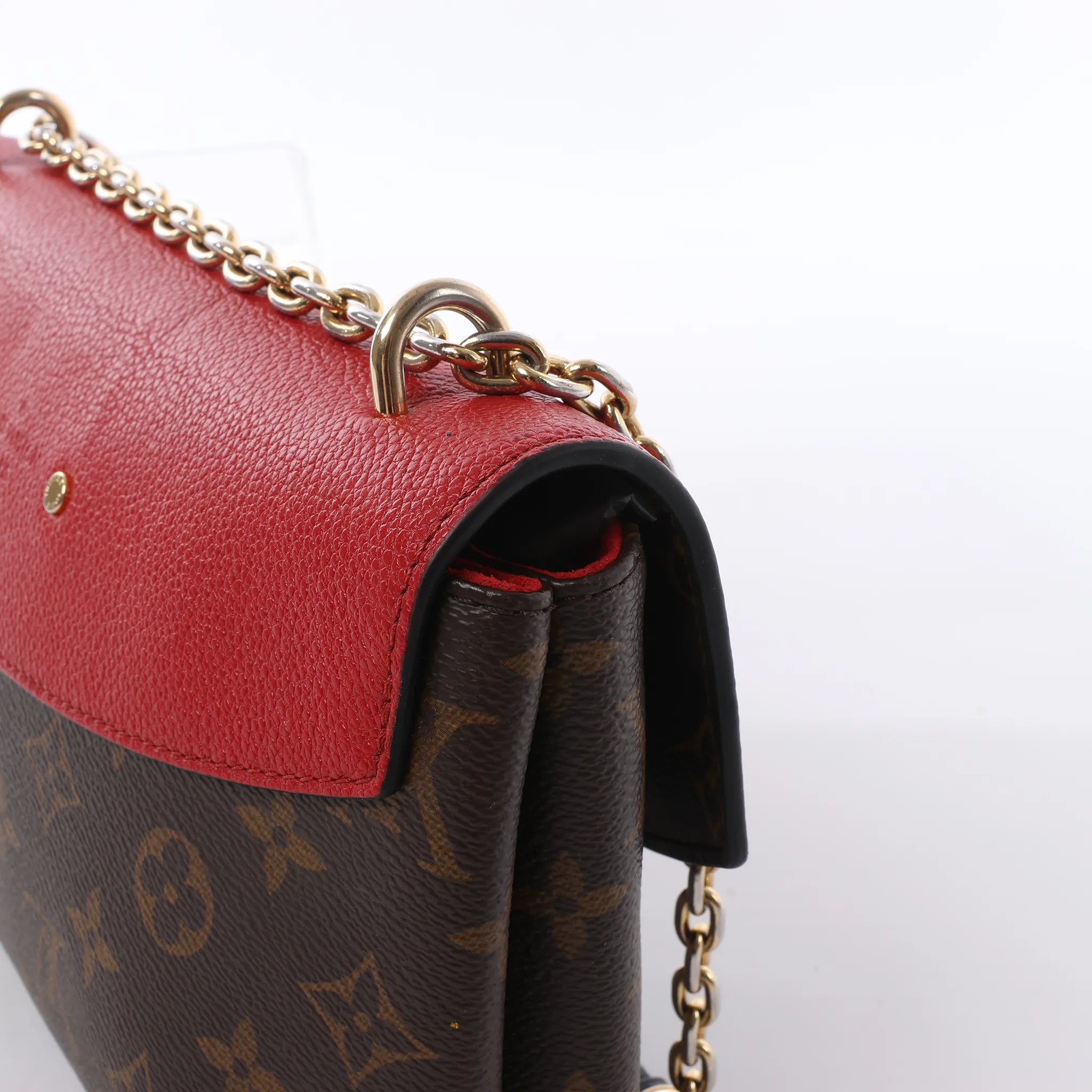 Louis Vuitton Saint Placide Monogram x Taurillon Crossbody Bag in Brown x Red M43713