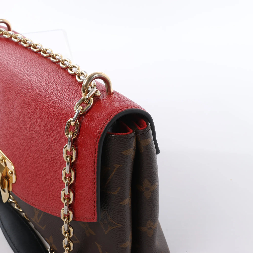 Louis Vuitton Saint Placide Monogram x Taurillon Crossbody Bag in Brown x Red M43713