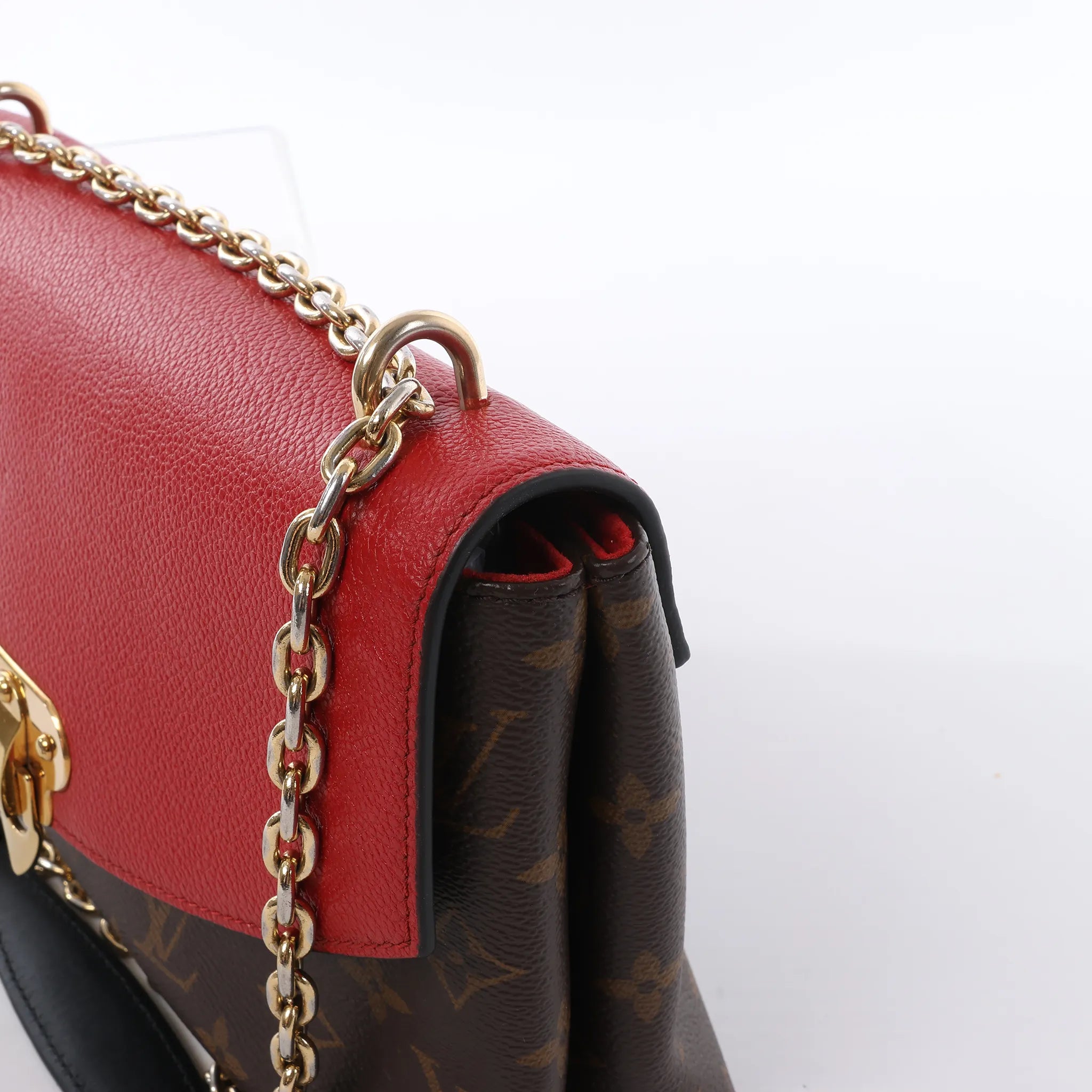 Louis Vuitton Saint Placide Monogram x Taurillon Crossbody Bag in Brown x Red M43713