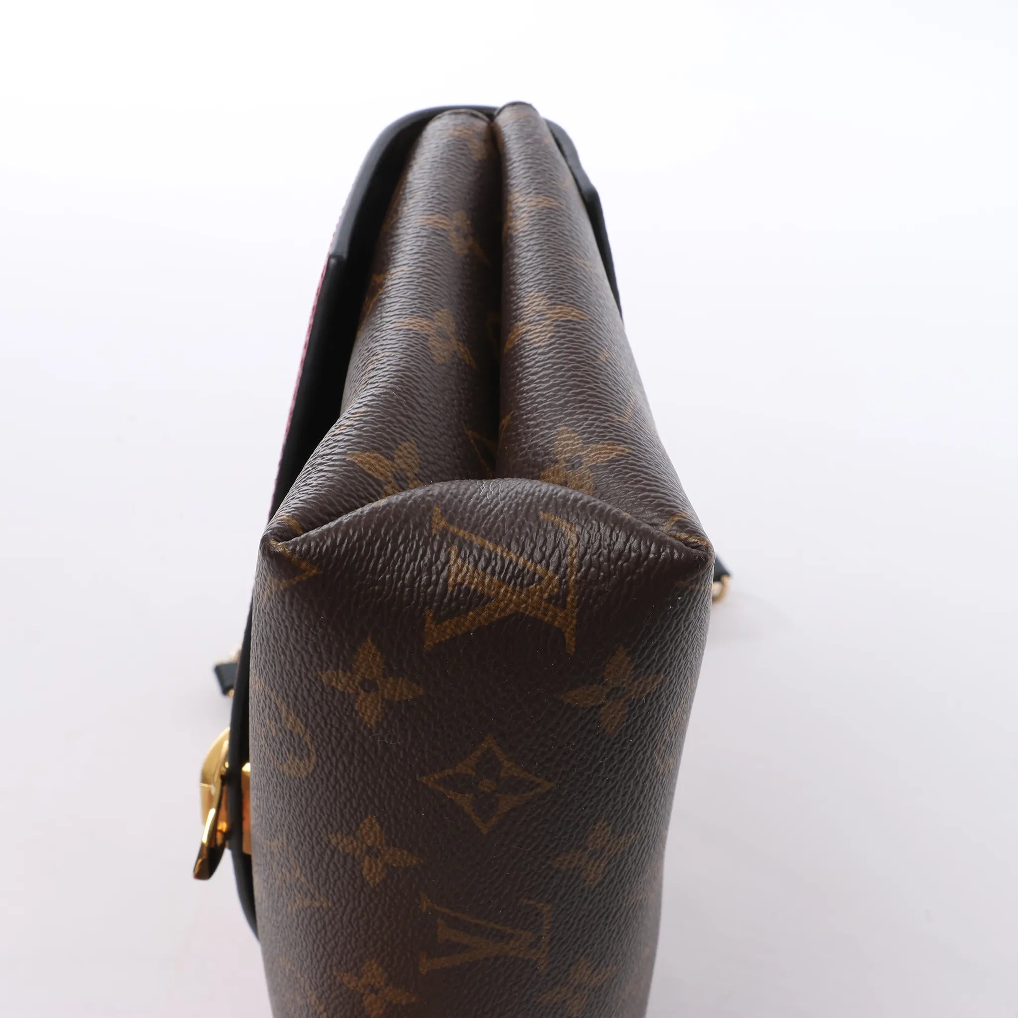 Louis Vuitton Saint Placide Monogram x Taurillon Crossbody Bag in Brown x Red M43713