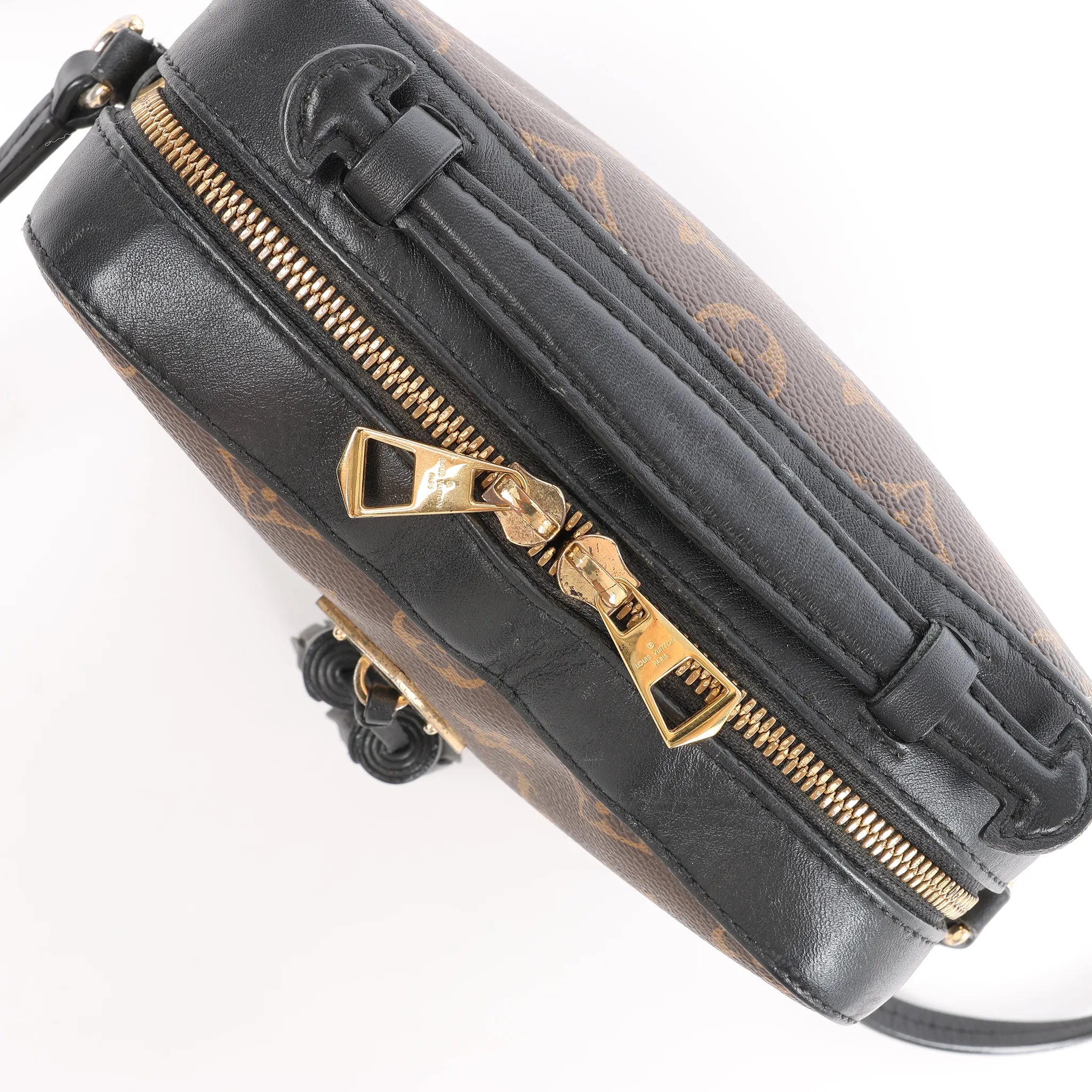 Louis Vuitton Saintonge Monogram Canvas Crossbody Bag in Brown x Black M43555
