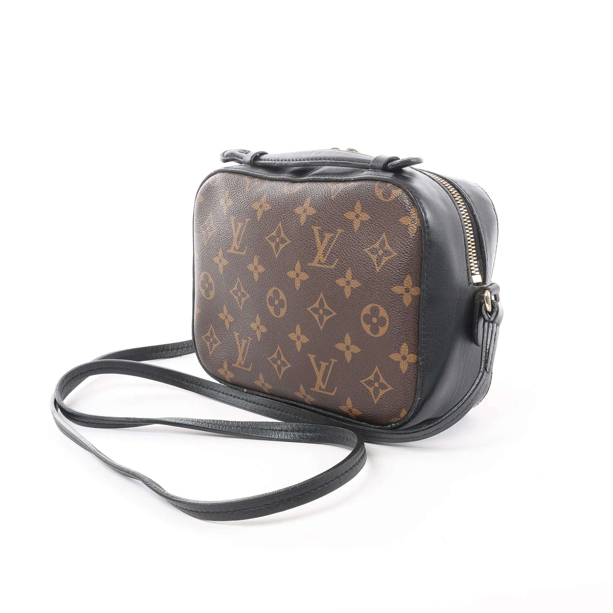 Louis Vuitton Saintonge Monogram Canvas Crossbody Bag in Brown x Black M43555