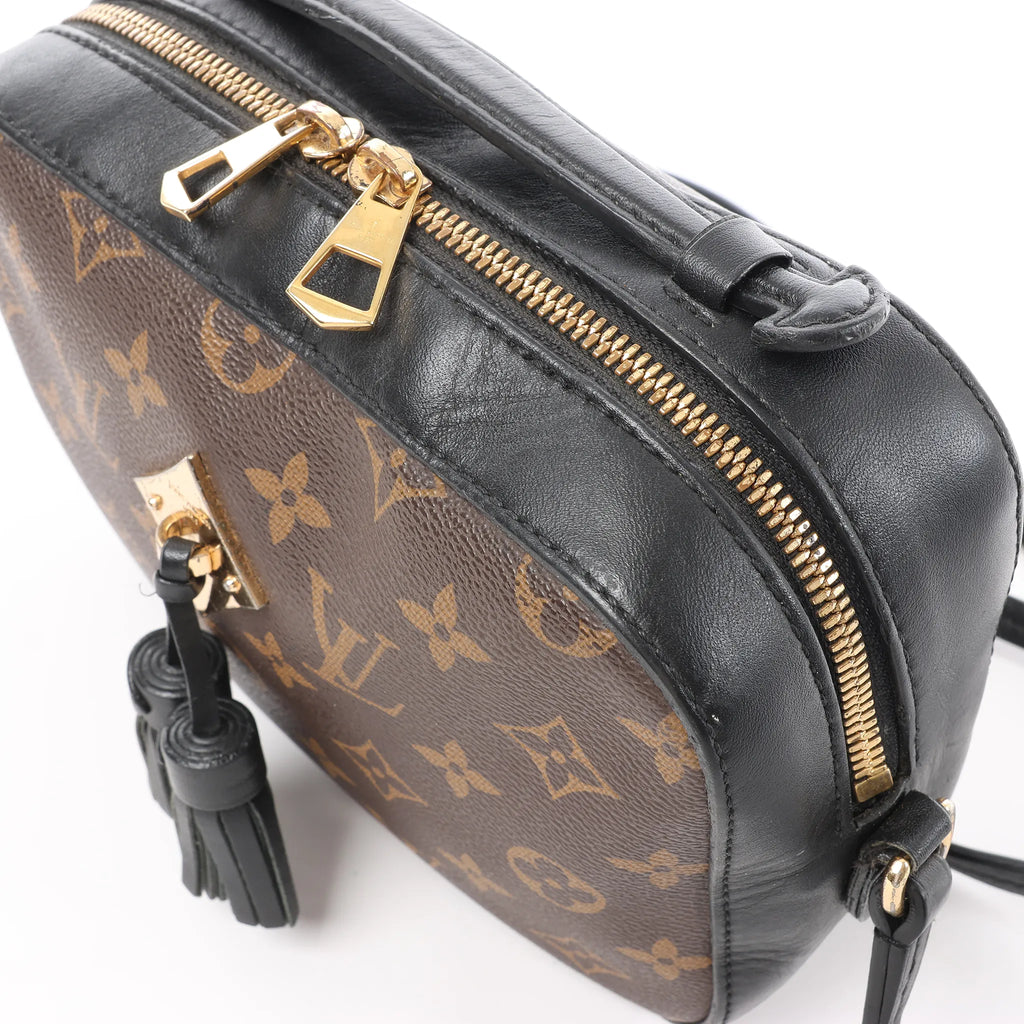 Louis Vuitton Saintonge Monogram Canvas Crossbody Bag in Brown x Black M43555
