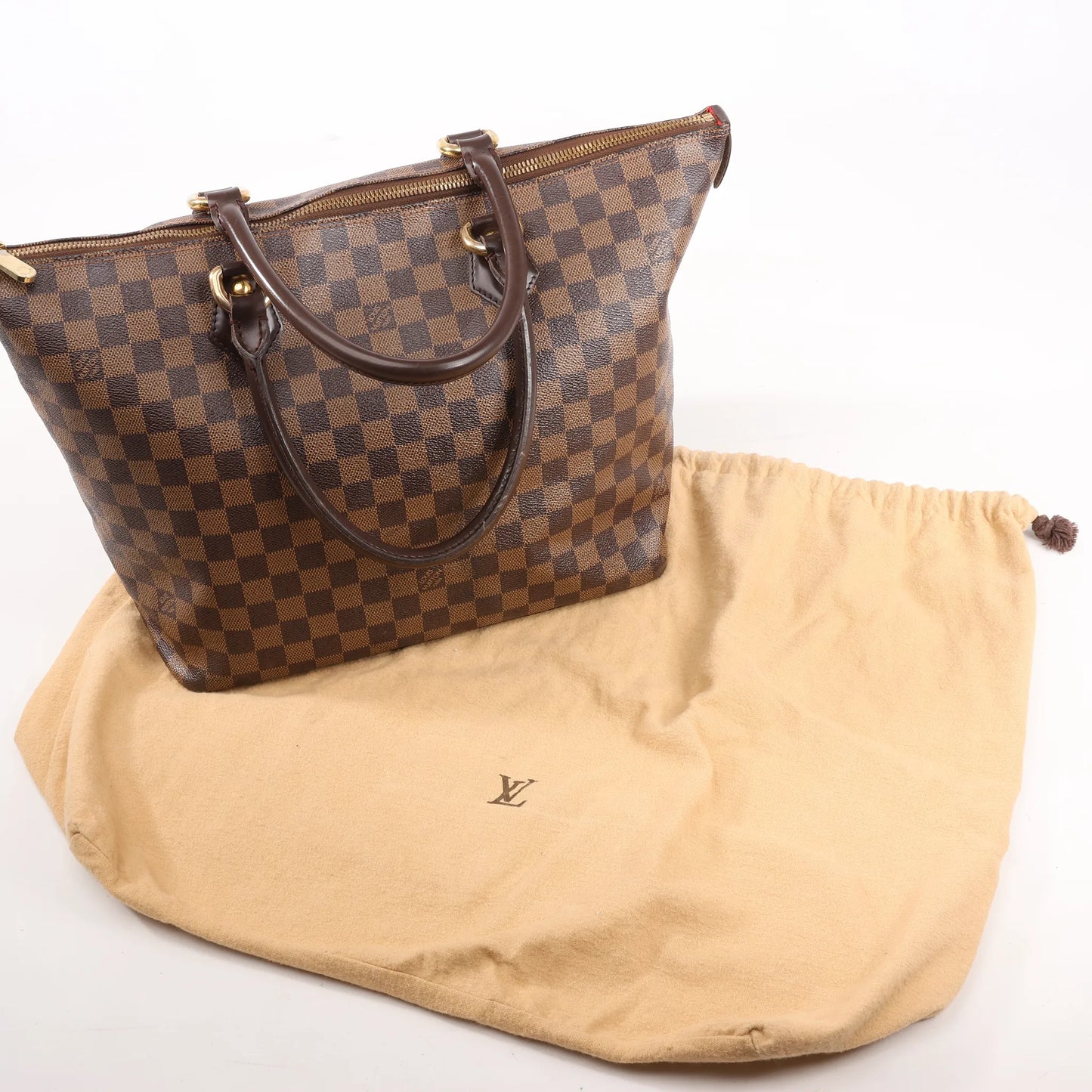 Louis Vuitton Damier Ebene Saleya MM Handbag in Brown N51182