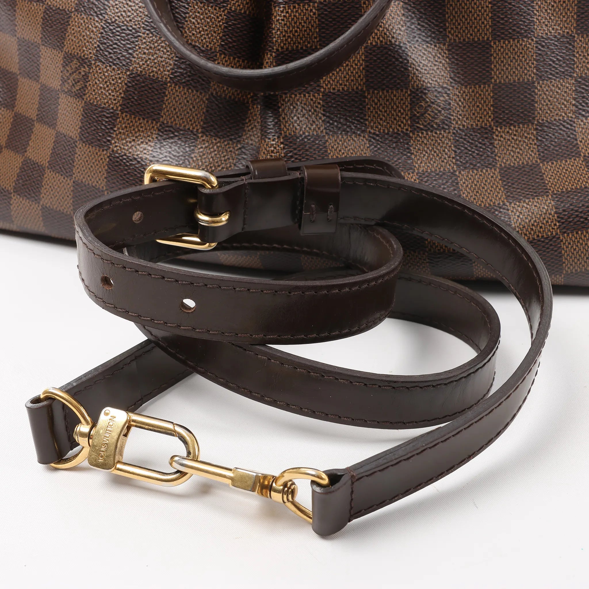 Louis Vuitton Salvi Damier Ebene Shoulder Bag in Brown N41399