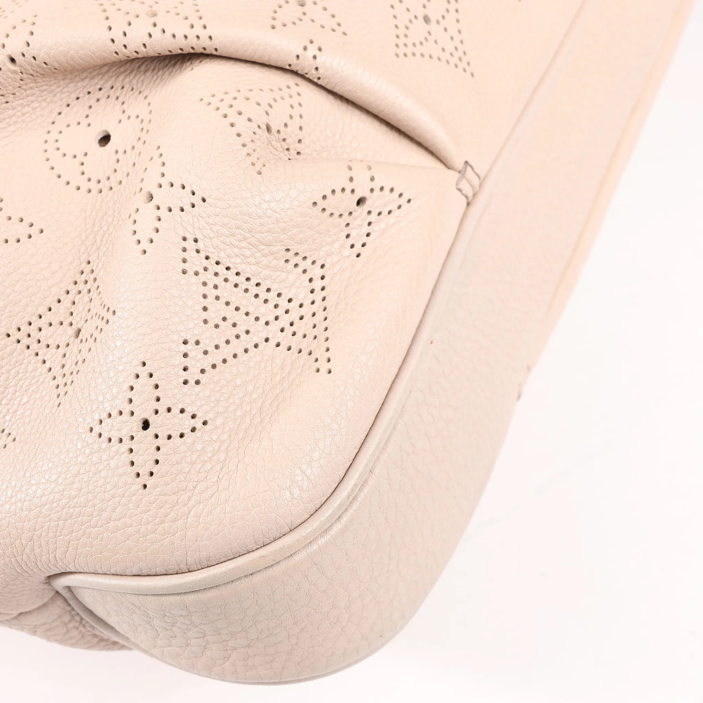 Louis Vuitton Selene MM Monogram Mahina Leather Shoulder Bag in Beige M97141