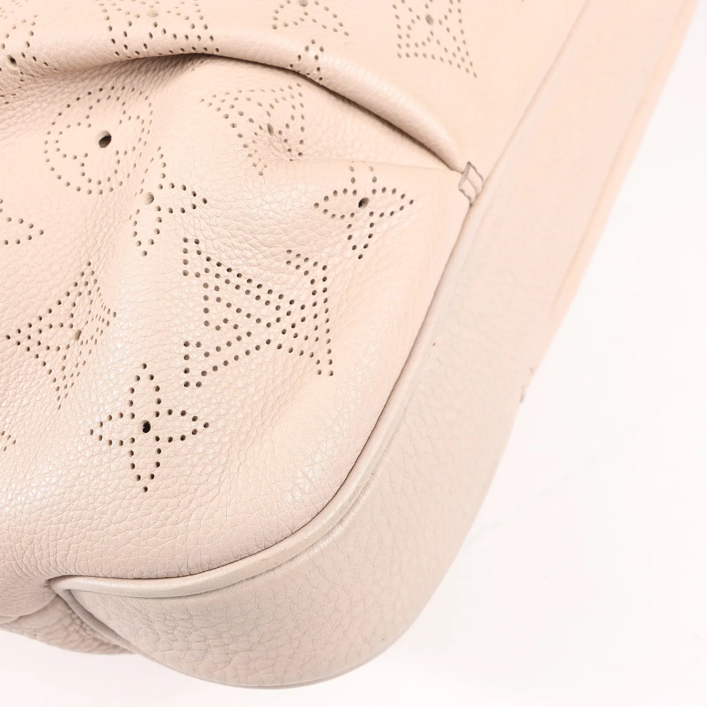 Louis Vuitton Selene MM Monogram Mahina Leather Shoulder Bag in Beige M97141