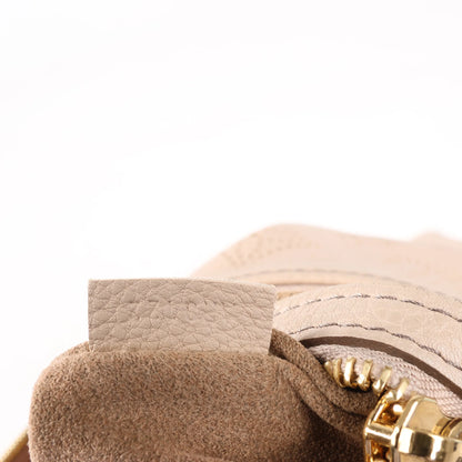 Louis Vuitton Selene MM Monogram Mahina Leather Shoulder Bag in Beige M97141