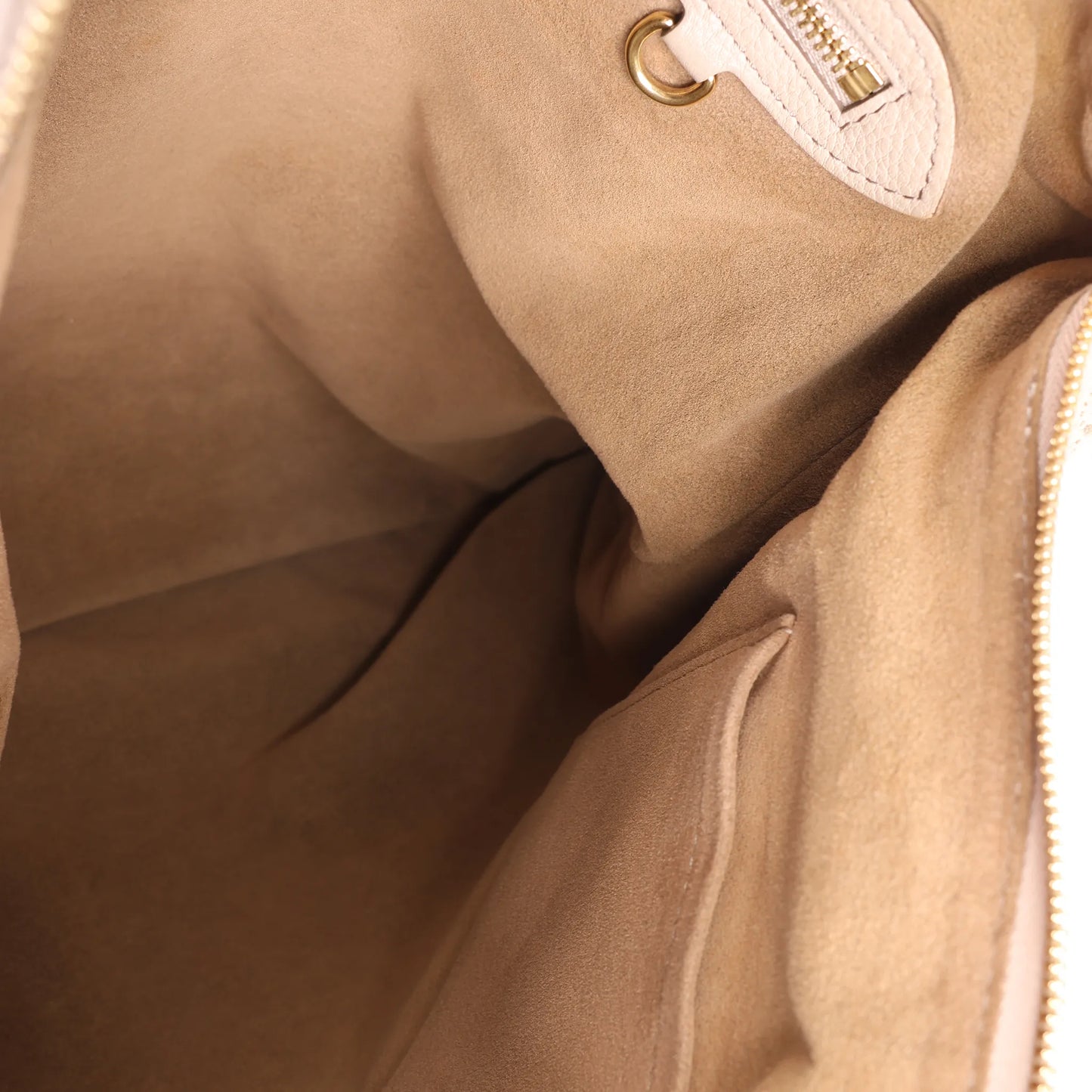 Louis Vuitton Selene MM Monogram Mahina Leather Shoulder Bag in Beige M97141