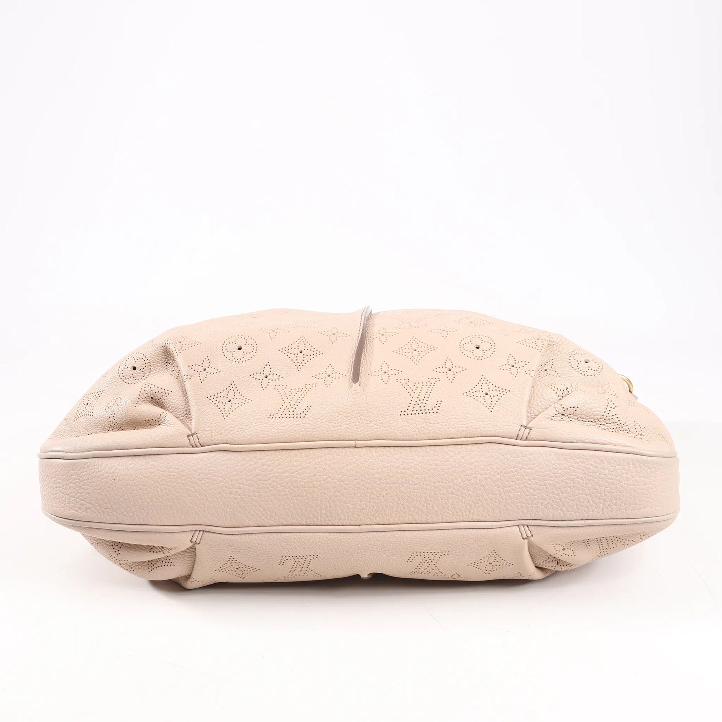 Louis Vuitton Selene MM Monogram Mahina Leather Shoulder Bag in Beige M97141